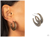 Wanderlust Wilderness - Brass Hoop Earring