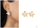 Apple Blossom Pearls - Gold Post Earring