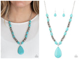 Blazing Saddles - Blue Necklace