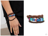 Textile Texting - Blue Bracelet
