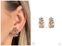 Extra Effervescent - Brown Clip-on Earring