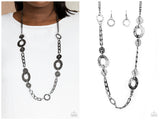 Mechanically Metro - Black Necklace