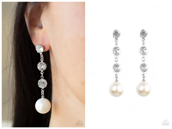 Yacht Scene - White Post Earring