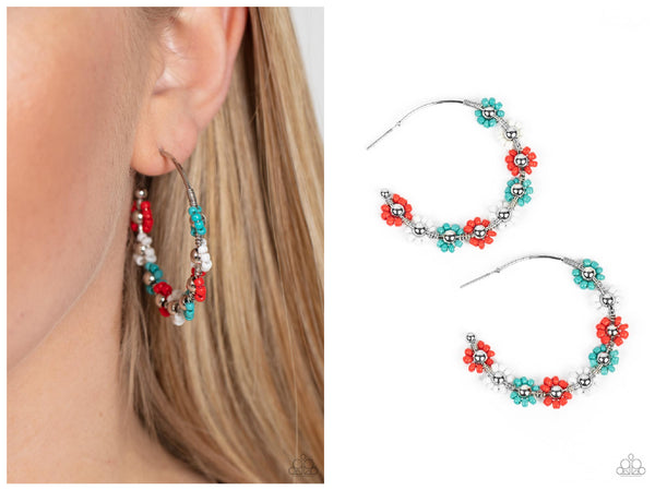 Growth Spurt - Red Hoop Earring