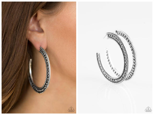 HAUTE Mama - Silver Hoop Earring