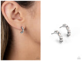 Carefree Couture - White Hoop Earring