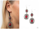 Victorian Villa - Red Earring