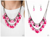 Storm Warning - Pink Necklace