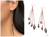 Chiming Leaflets - Copper Earring