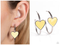 Kiss Up - Yellow Hoop Earring