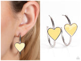 Kiss Up - Yellow Hoop Earring