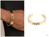Hope Makes The World Go Round - Gold Bracelet