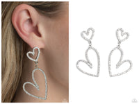 Doting Duo - White Post Earring