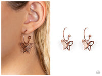 Butterfly Freestyle - Copper Hoop Earring