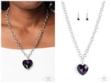 Flirtatiously Flashy - Purple Necklace