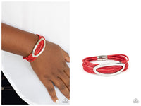 Corded Couture - Red Bracelet