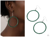 Head-Turning Halo - Green Earring