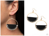 Lavishly Laid Back - Black Earring