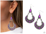 Fluent in Florals - Purple Earring