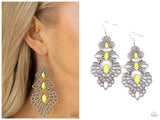 Flamboyant Frills - Yellow Earring