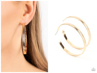 Monochromatic Magnetism - Gold Hoop Earring