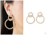 Intensely Icy - Gold Post Earring