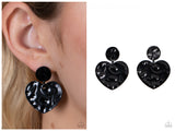 Just a Little Crush - Black Post Earring