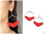 Suede Solstice - Red Earring