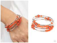 Whimsically Whirly - Orange Bracelet