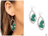 Famously Fashionable - Green Earring