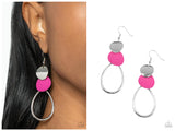 Retro Reception - Pink Earring