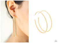 Resist The Twist - Gold Hoop Earring