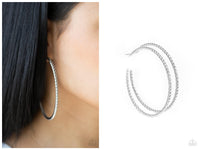 Resist The Twist - Silver Hoop Earring