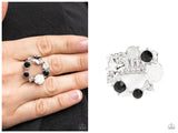 Butterfly Bustle - Black Ring