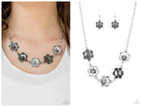 The Earth Laughs In Flowers - Black Necklace