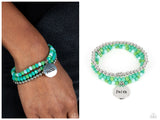 Fashionable Faith - Green Bracelet