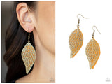 Leafy Luxury - Brass Earring