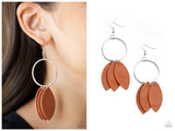 Leafy Laguna - Brown Earring