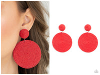 Circulate The Room - Red Post Earring