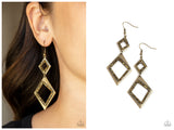 Deco Decoupage - Brass Earring