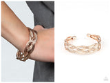 Get Your Wires Crossed - Rose Gold Bracelet