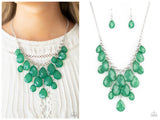 Front Row Flamboyance - Green Necklace