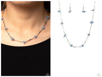 Chiseled Construction - Blue Necklace