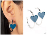 Kiss Up - Blue Hoop Earring