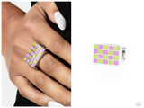 Checkerboard Craze - Green Ring