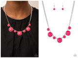 Prismatically POP-tastic - Pink Necklace
