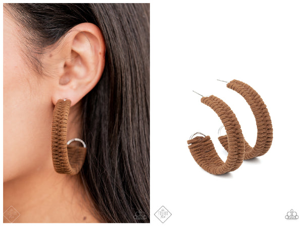 Rural Guru - Brown Hoop Earring