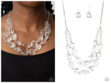 Icy Illumination - White Necklace