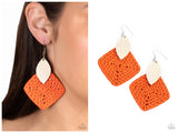 Sabbatical WEAVE - Orange Earring