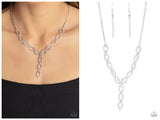 Infinitely Icy - White Necklace